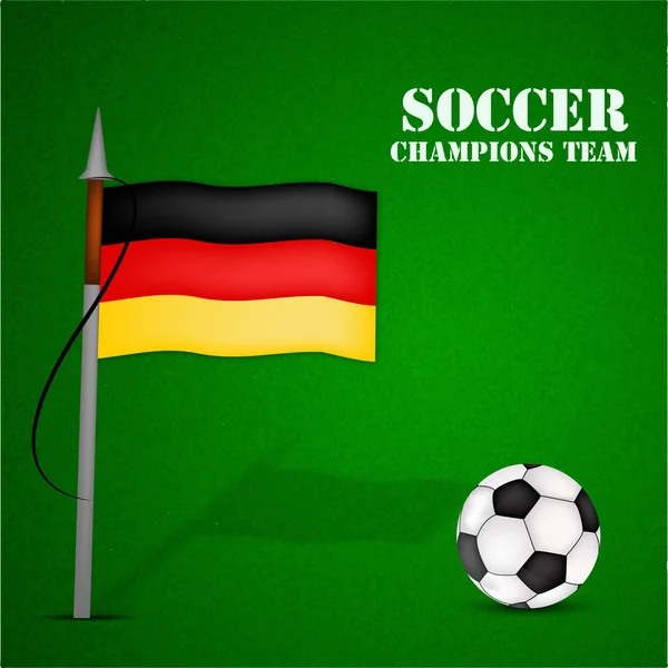 Illustration Germany Flag Participating Soccer Tournament — Stock Vector