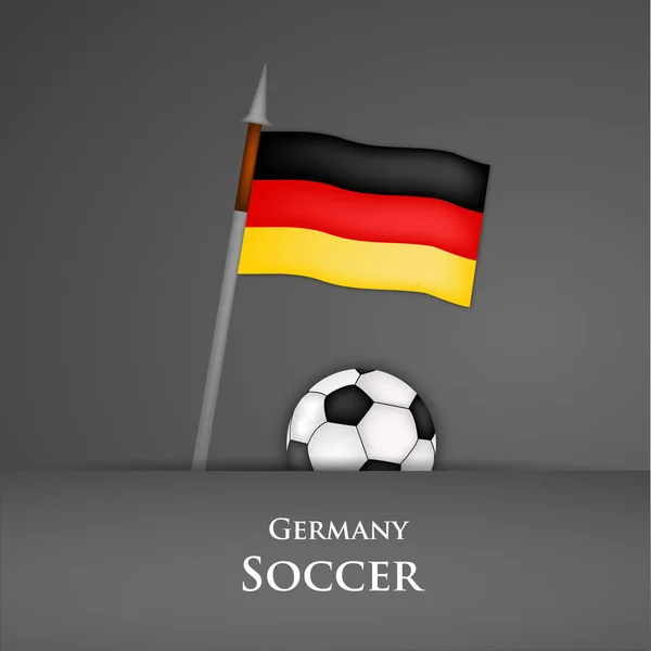 サッカー大会に参加しているドイツの国旗のイラスト — ストックベクタ