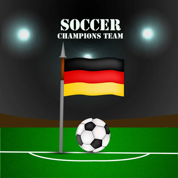 Illustration Germany Flag Participating Soccer Tournament — Stock Vector