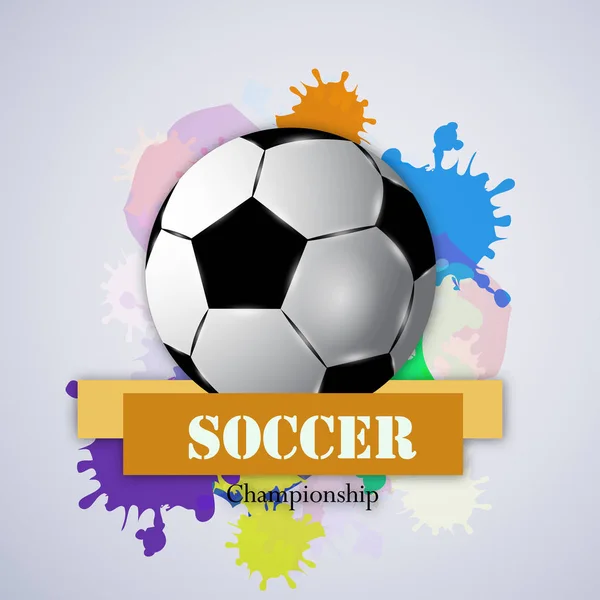 Illustration Soccer Ball Sport Soccer Background — Stock Vector