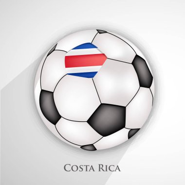 Kosta Rika bayrak futbol üzerinde gösterimi