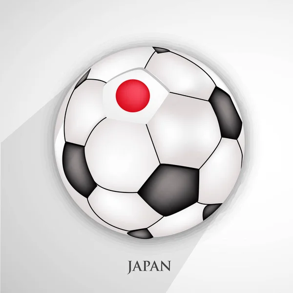 Ilustrace Japonska Vlajky Fotbal — Stockový vektor