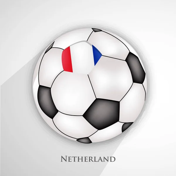 Ilustrace Nizozemské Vlajky Fotbal — Stockový vektor