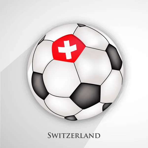 Ilustrace Vlajky Švýcarska Fotbal — Stockový vektor