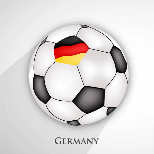 Απεικόνιση Της Σημαίας Γερμανίας Στο Ποδόσφαιρο — Διανυσματικό Αρχείο