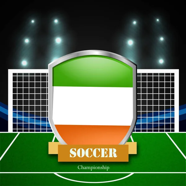 Ilustración Bandera Irlanda Participando Torneo Fútbol — Vector de stock