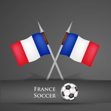 Futbol turnuva katılan Fransa bayrağı çizimi