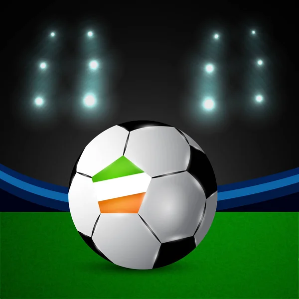 Ілюстрація Прапор Ірландії Беруть Участь Футбольного Турніру — стоковий вектор