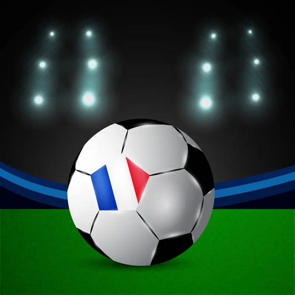 Ilustração Bandeira França Participando Torneios Futebol — Vetor de Stock