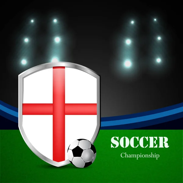 Ilustración Bandera Inglaterra Participando Torneo Fútbol — Vector de stock