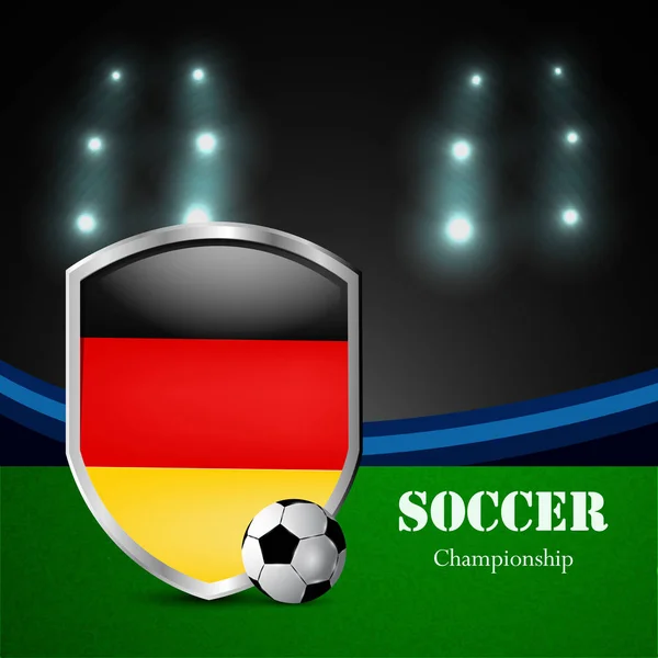 Иллюстрация Флага Германии Картой Участия Футбольном Турнире — стоковый вектор