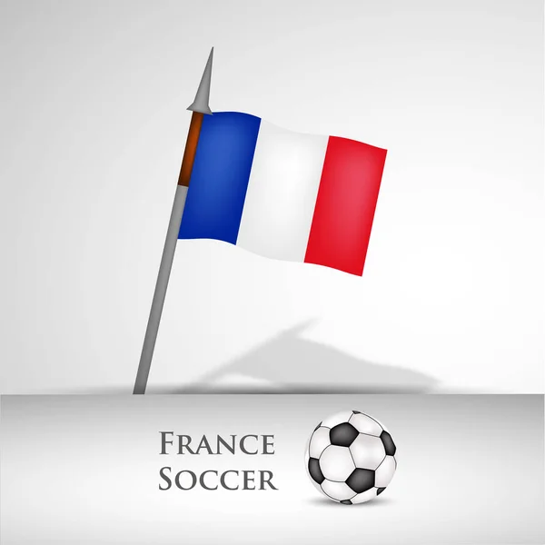 Ilustración Bandera Francia Participando Torneo Fútbol — Vector de stock