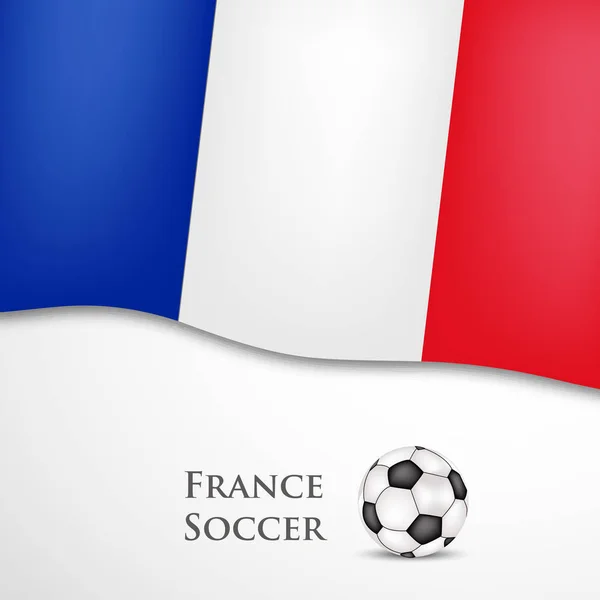 Illusztráció Franciaország Lobogója Részt Futball Bajnokság — Stock Vector