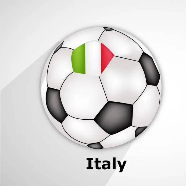 Ilustrace Itálie Vlajkou Účastnících Fotbalový Turnaj — Stockový vektor