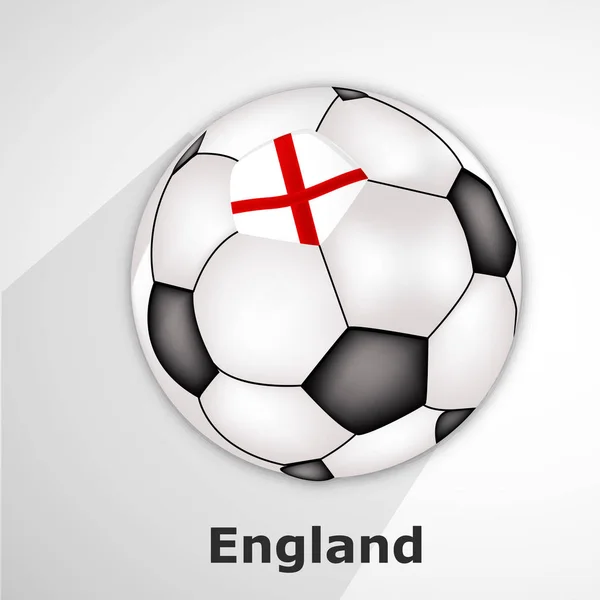 Illustration Der Englischen Flagge Die Fußballturnier Teilnimmt — Stockvektor