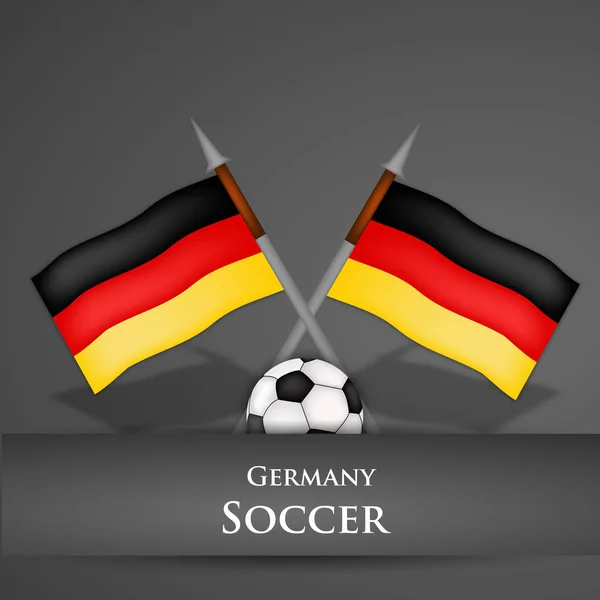 Illustration Germany Flag Map Participating Soccer Tournament — Stock Vector