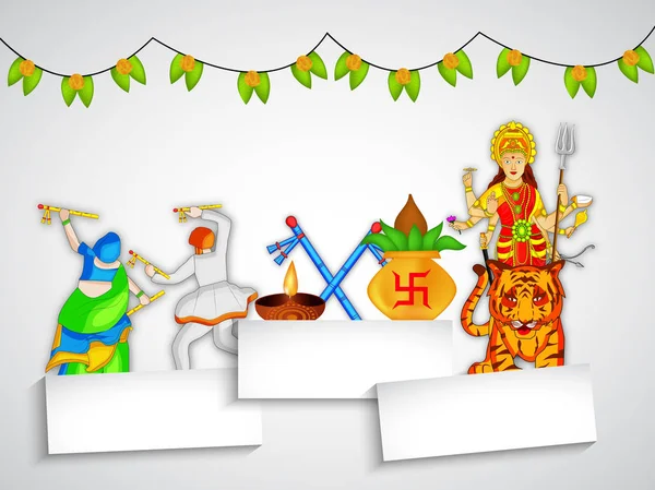 Navratra festival achtergrond — Stockvector