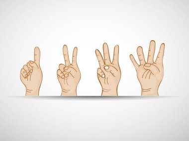 Numaraları gösterilen el çizimi