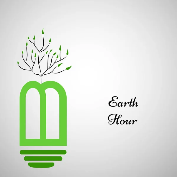 Illusztráció Háttér Earth Hour — Stock Vector