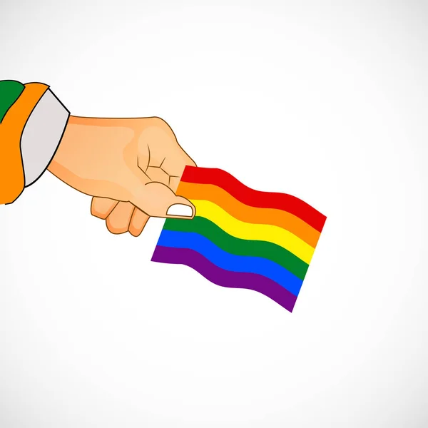LGBT tło z flaga kolor tęczy — Wektor stockowy