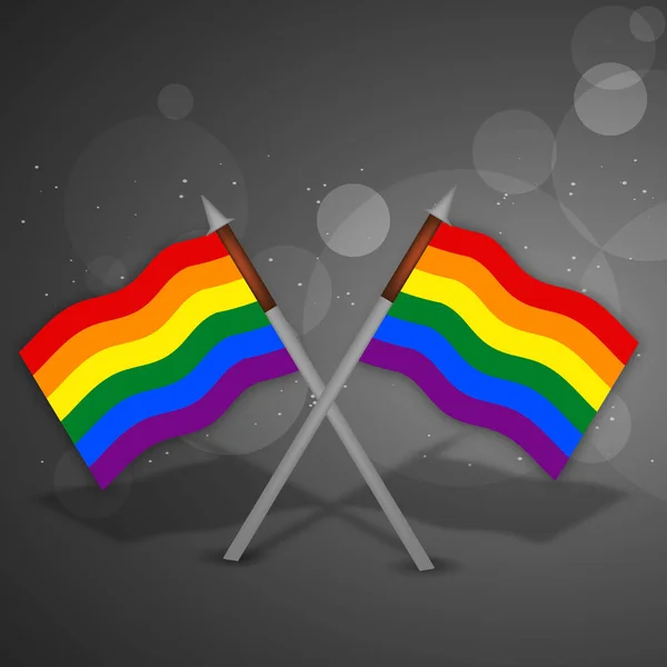 LMBT háttérben szivárvány színű zászló — Stock Vector