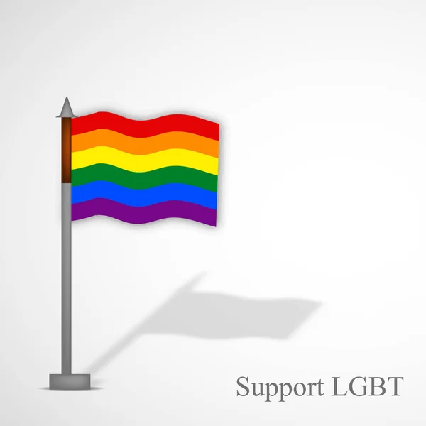 虹色の旗と Lgbt の背景 — ストックベクタ