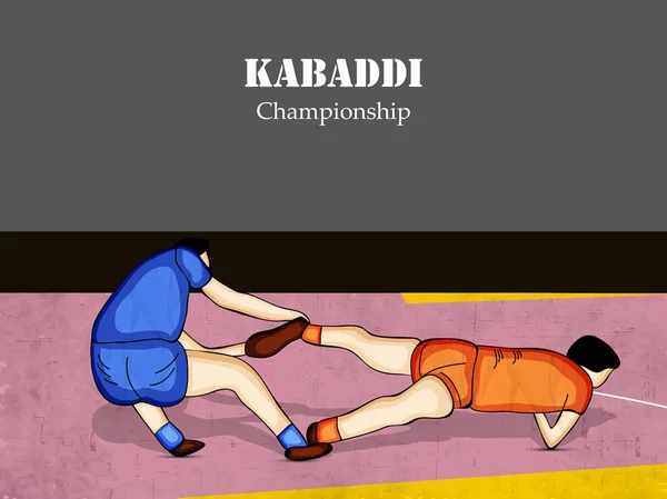 Resimde Kabaddi spor oynayan oyuncular