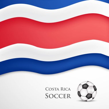 Kosta Rika bayrak futbol topuyla çizimi