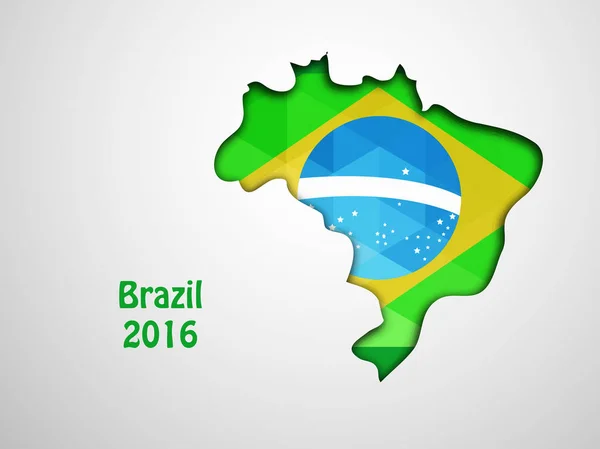 Иллюстрация Флага Бразилии Картой Игр — стоковый вектор