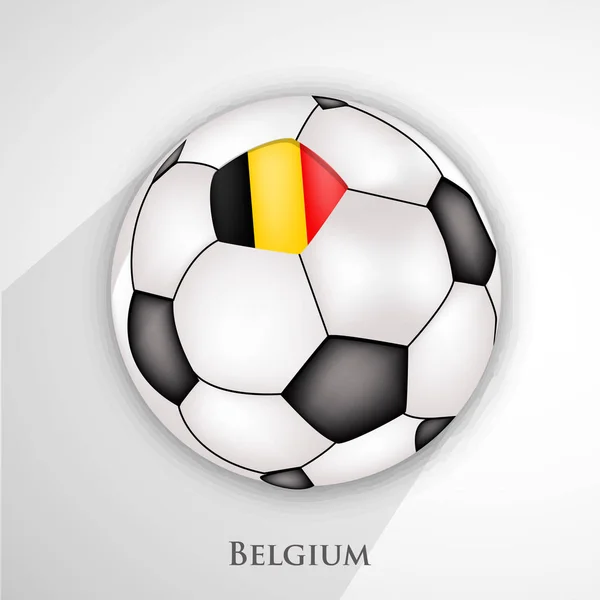 Illustrazione Della Bandiera Belga Sul Calcio — Vettoriale Stock