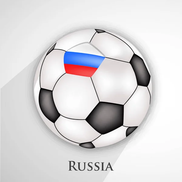 Illustration Russia Flag Football — Stock Vector