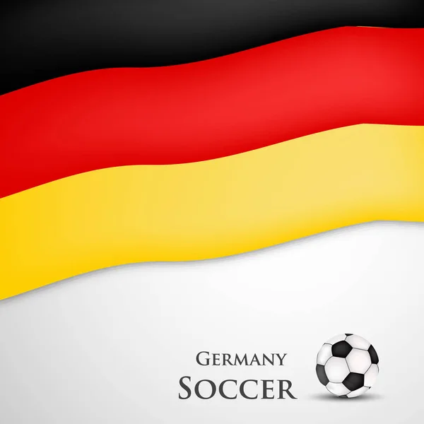 Illustration of soccer ball with Germany Flag — Stock Vector