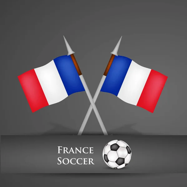 Illustration of soccer ball with France Flag — Stock Vector