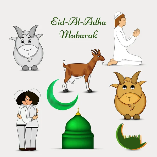 Ilustración de elementos para el Eid — Archivo Imágenes Vectoriales