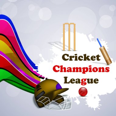 Kriket arka plan için öğeleri gösteren resim