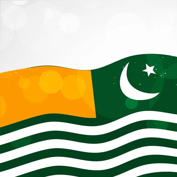 Ilustrasi latar belakang dengan bendera Azad Kashmir - Stok Vektor