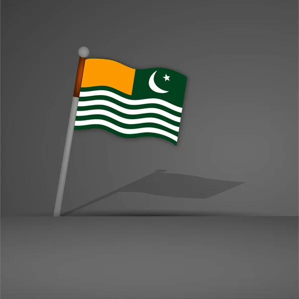 Illustration des Hintergrundes mit der azad kashmir Flagge — Stockvektor