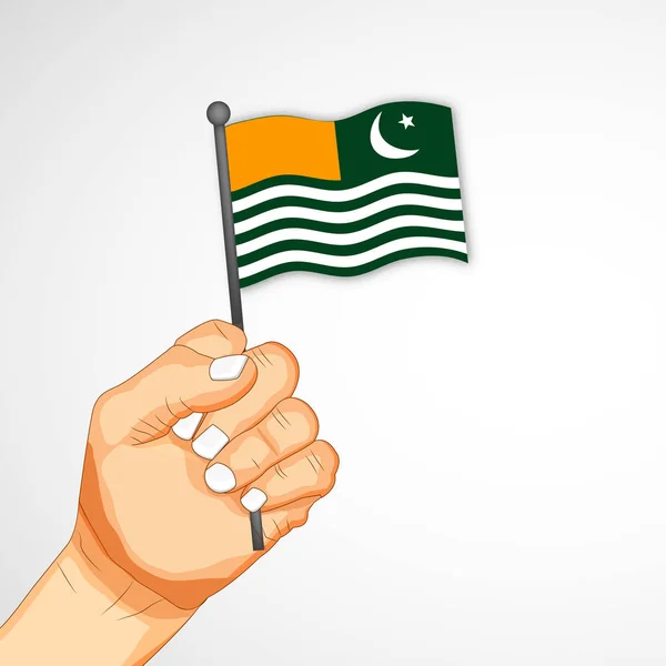 Illustration des Hintergrundes mit der azad kashmir Flagge — Stockvektor