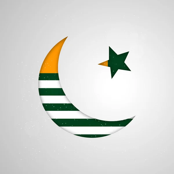 Illustration des Hintergrundes mit der azad kashmir Flagge — Stockvektor