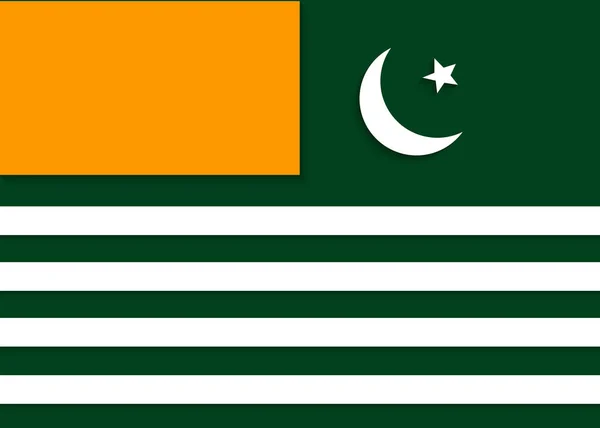 Иллюстрация фона с флагом Азад Кашмира — стоковый вектор