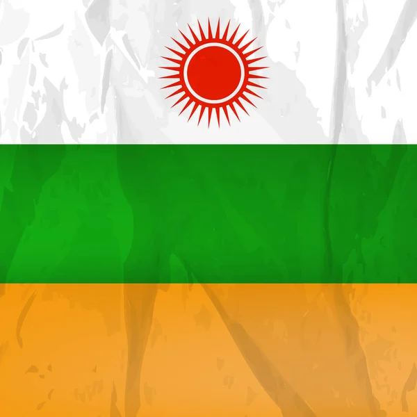Abbildung der Flagge des indischen Bundesstaates Madhya Pradesh — Stockvektor