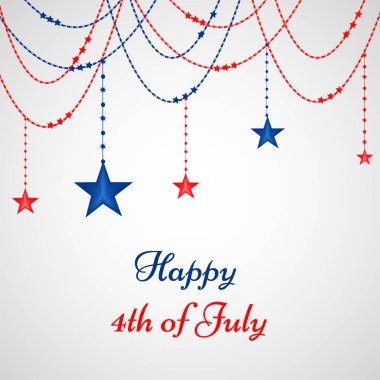 Illustration of U.S.A Independence Day background clipart