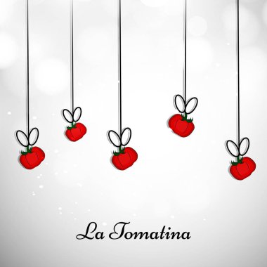 Festivali La Tomatina İspanya arka planda gösteren resim 