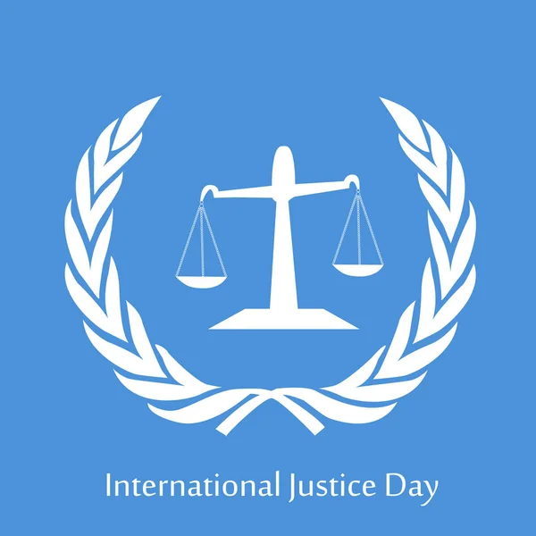 Illustrazione del contesto della Giornata internazionale della giustizia — Vettoriale Stock