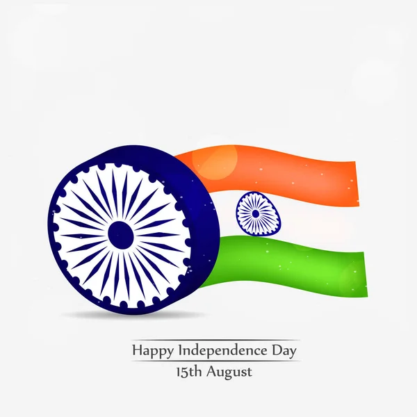 Ilustración del Día de la Independencia de la India Antecedentes 15 Agosto — Vector de stock