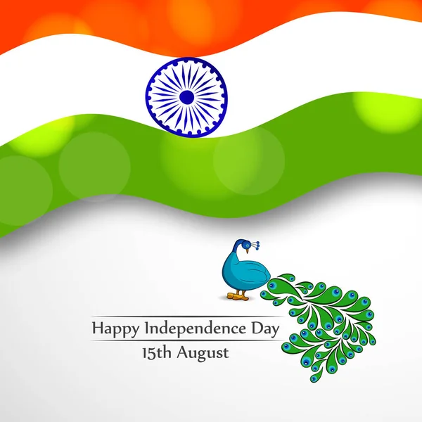 Ilustración del Día de la Independencia de la India Antecedentes 15 Agosto — Vector de stock