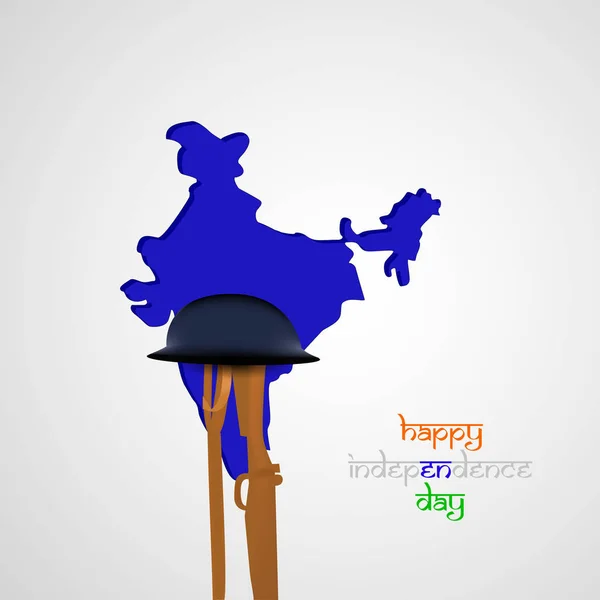 Illustrazione dell'India Independence Day Sfondo 15 Agosto — Vettoriale Stock