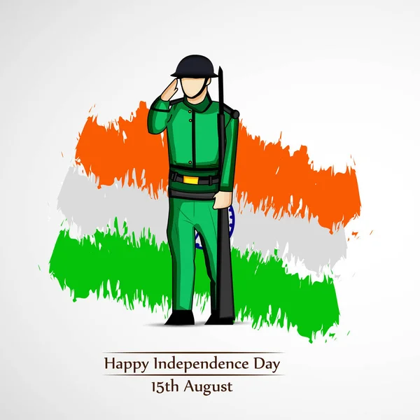 Ilustración del Día de la Independencia de la India Antecedentes 15 Agosto — Vector de stock