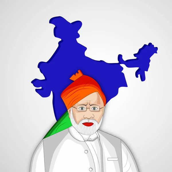 Illustratie van India Independence Day achtergrond — Stockvector