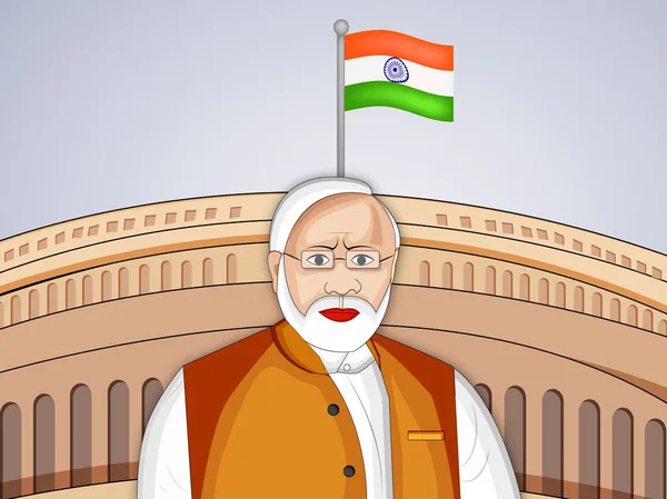 Ilustración del Día de la Independencia de India Antecedentes — Vector de stock